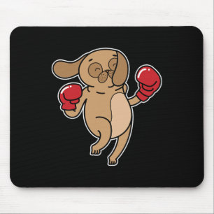 Alfombrilla De Ratón Perro Pug Hace Boxeo