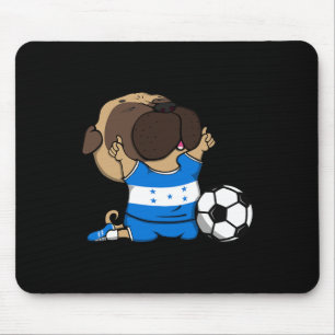 Alfombrilla De Ratón Perro Pug Honduras Aficionados de Fútbol Jersey Ho