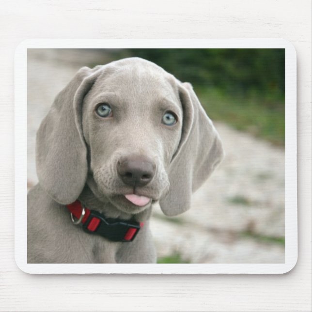 Alfombrilla De Ratón Perro que pega la lengua hacia fuera (Frente)