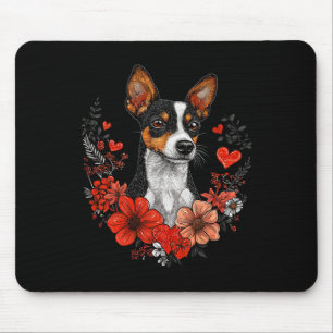 Alfombrilla De Ratón Perro Rat Terrier del Día de San Valentín