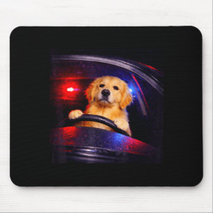 Alfombrilla De Ratón Perro retriever dorado divertido conduciendo meme