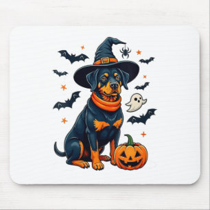Alfombrilla De Ratón Perro rotulier cutáneo de Halloween cuello V _1