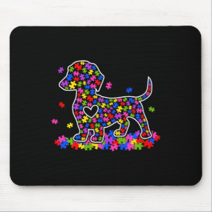 Alfombrilla De Ratón Perro salchicha divertido autismo conciencia amant