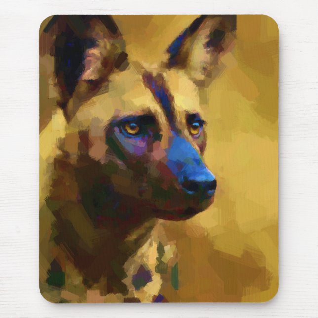 Alfombrilla De Ratón Perro salvaje africano (Frente)