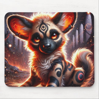 Alfombrilla De Ratón Perro salvaje africano de moda | Anime Mousepad