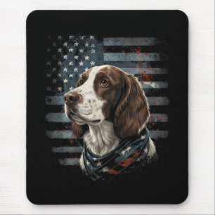 Alfombrilla De Ratón Perro Springer Spaniel Bandera Americana