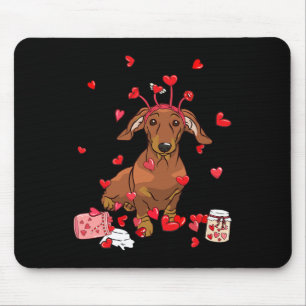 Alfombrilla De Ratón Perro Valentine Gift El día de San Valentín Cute D