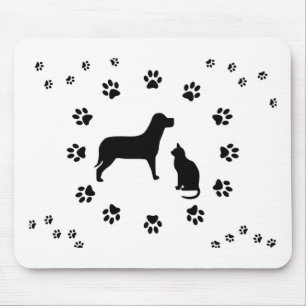 Alfombrilla De Ratón Perro y gato Mousepad