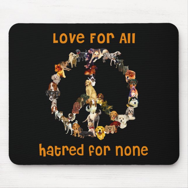 Alfombrilla De Ratón Perros de la paz (Frente)