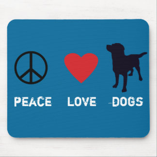Alfombrilla De Ratón Perros del amor de la paz