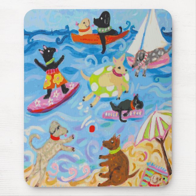 Alfombrilla De Ratón Perros divertidos Mousepad (Frente)