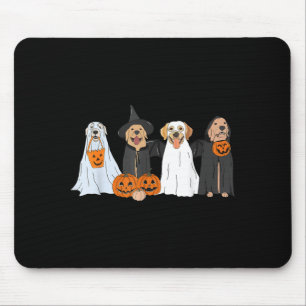 Alfombrilla De Ratón Perros fantasmales de Halloween de Labrador negro