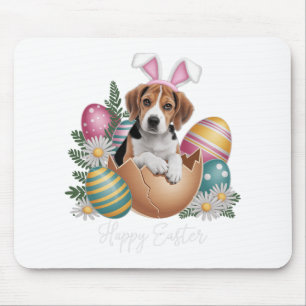 Alfombrilla De Ratón Perros florales Día de Pascua Cute Beagle Perro Ca