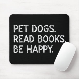 Alfombrilla De Ratón Perros mascotas leen libros felices perro divertid