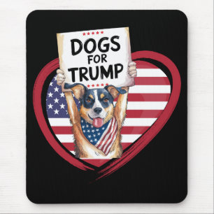 Alfombrilla De Ratón Perros para Trump: Patriotas apolíticos