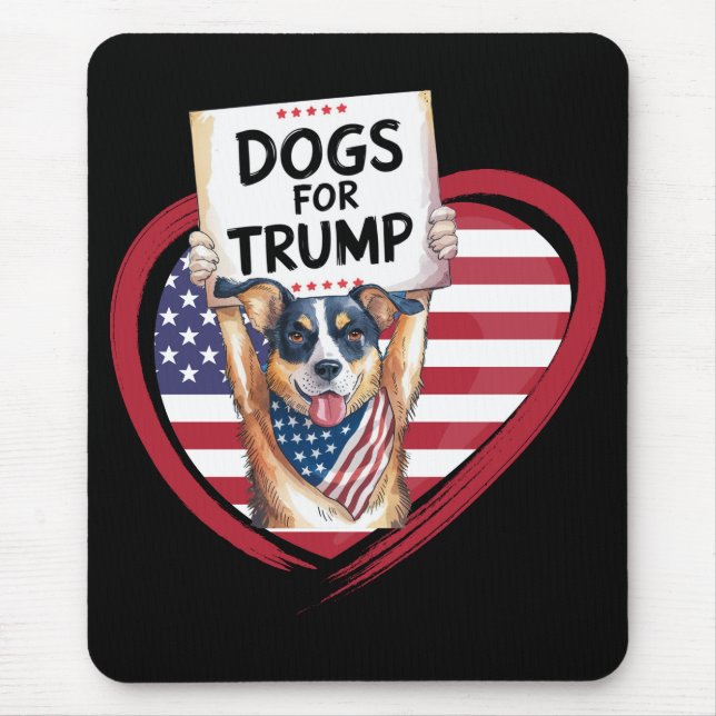 Alfombrilla De Ratón Perros para Trump: Patriotas apolíticos (Frente)