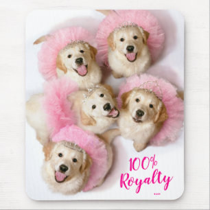 Alfombrilla De Ratón Perros princesos en Tiaras