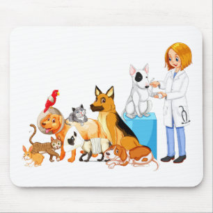 Alfombrilla De Ratón Perros veterinarios tratados