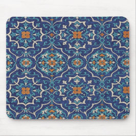Alfombrilla De Ratón Persian Tile Pattern Mouse Pad – Elegant Blue Geom