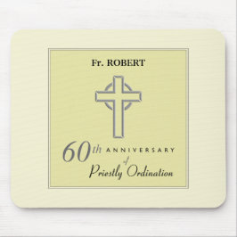 Alfombrilla De Ratón Personalice, 60 años del Grabado en relieve sacerd
