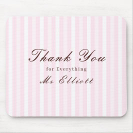 Alfombrilla De Ratón Personalised Thank You Teacher Mouse Pad Pink Mist