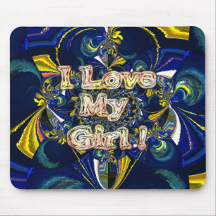 Alfombrilla De Ratón Personaliza tu amor infinito: Amo a mi Chica