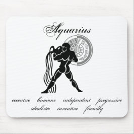 Alfombrilla De Ratón Personalizable Aquarius rasgos zodiaco al estilo g