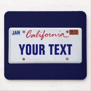 Alfombrilla De Ratón (Personalizable) California License Plate