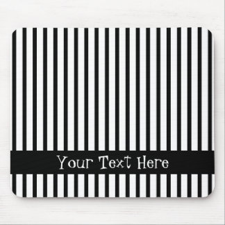 Alfombrilla De Ratón Personalizable de franjas en blanco y negro