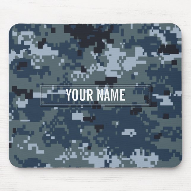 Alfombrilla De Ratón Personalizable del camuflaje de la marina de (Frente)