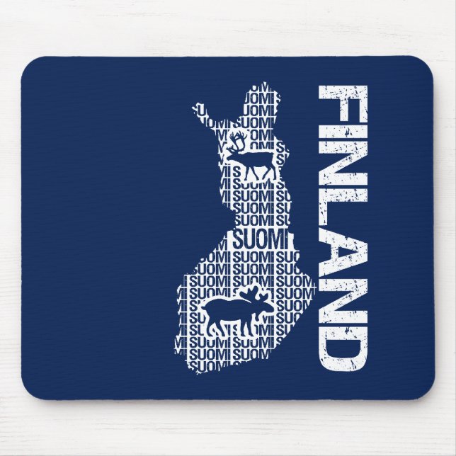 Alfombrilla De Ratón Personalizable FINLAND MAP mousepad (Frente)