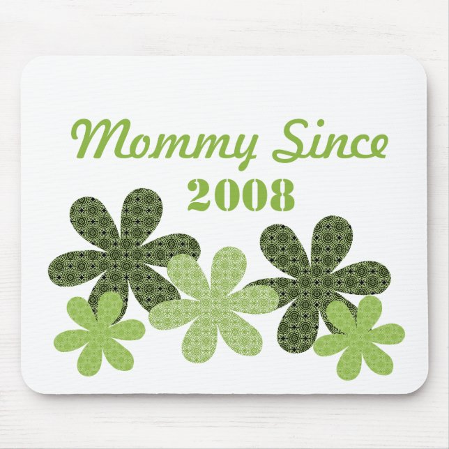 Alfombrilla De Ratón Personalizable Flower Mami desde Mousepad, verde (Frente)
