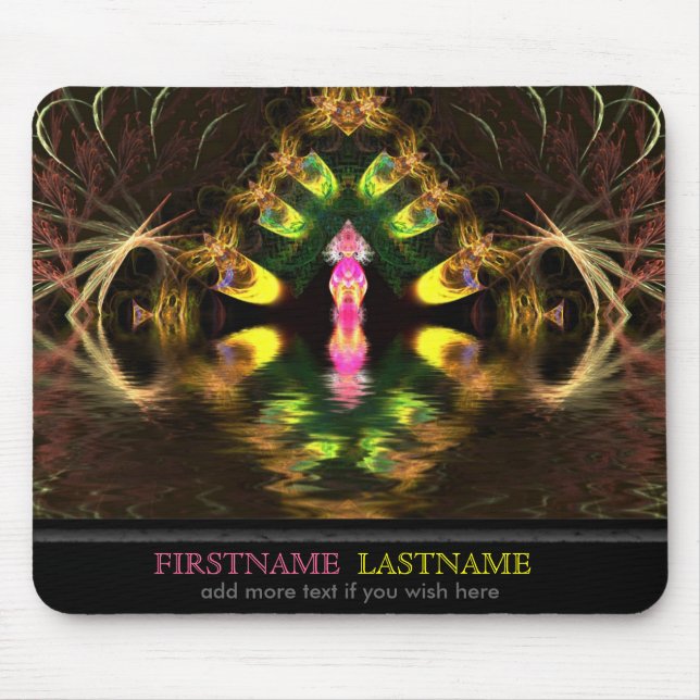 Alfombrilla De Ratón Personalizable Fractal Geisha Mousepad (Frente)