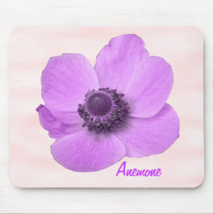 Alfombrilla De Ratón Personalizable Girly Pink Anemone Mousepad