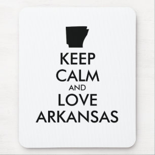 Alfombrilla De Ratón Personalizable MANTENGA CALMA Y AME A ARKANSAS