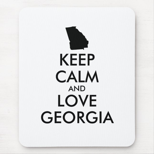 Alfombrilla De Ratón Personalizable MANTENGA CALMA Y AME A GEORGIA (Frente)