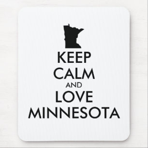 Alfombrilla De Ratón Personalizable MANTENGA CALMA Y AME A MINNESOTA