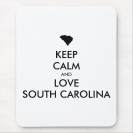 ALFOMBRILLA DE RATÓN PERSONALIZABLE MANTENGA LA CALMA Y AME A CAROLINA 