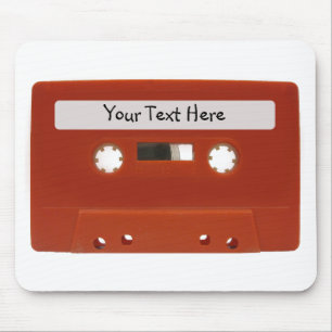 Alfombrilla De Ratón Personalizable rojo Mousepad de la cinta de casete