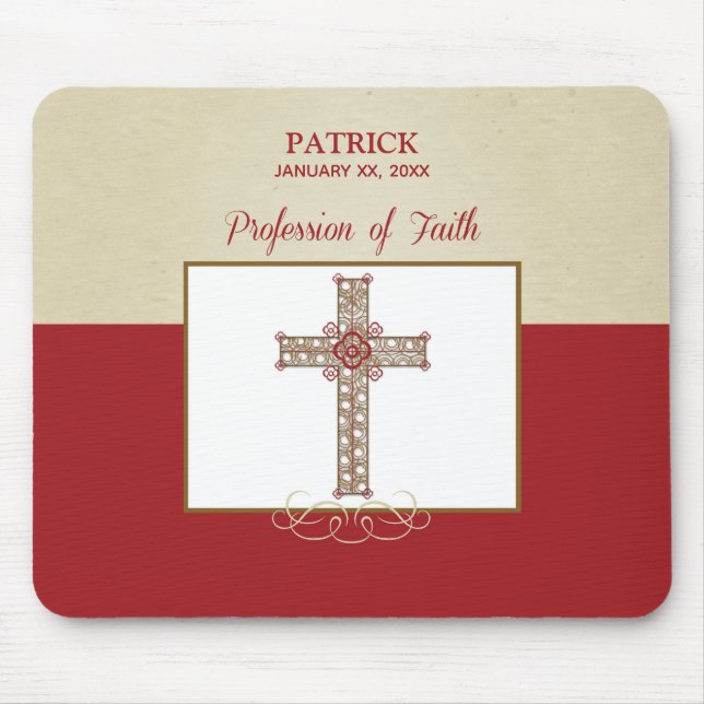 Alfombrilla De Ratón Personalización, bendiciones de RCIA en profesión  (Frente)