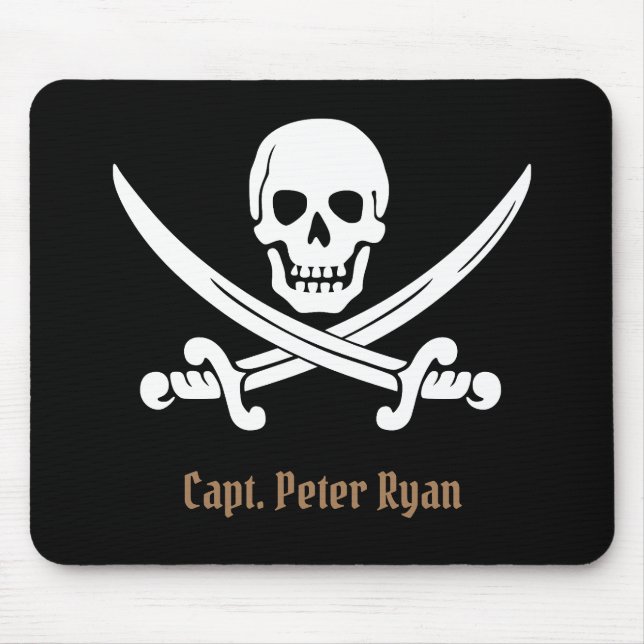 Alfombrilla De Ratón Personalización de Guay Pirate Rótulo Mouse Pad (Frente)