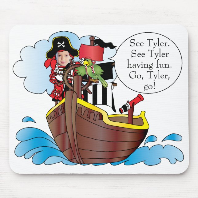 Alfombrilla De Ratón Personalización de Mousepad "Barco pirata" (Frente)