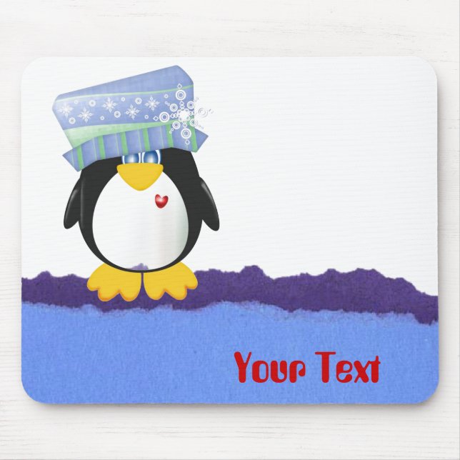 Alfombrilla De Ratón Personalización de Pingüino Mousepad (Frente)
