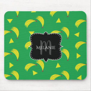 Alfombrilla de ratón personalizada Bananas geométr