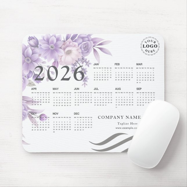 Alfombrilla de ratón personalizada con calendario  (Con ratón)