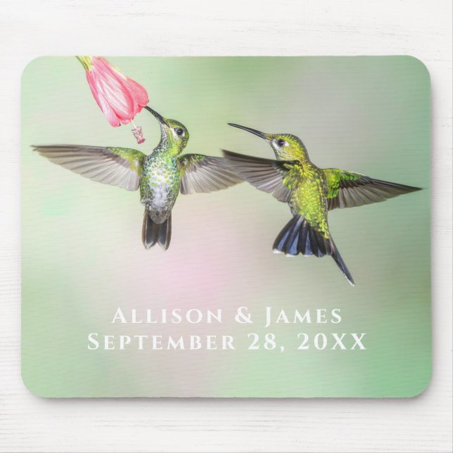 Alfombrilla De Ratón Personalizada la Pareja Hummingbird (Frente)