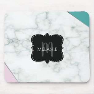 Alfombrilla de ratón personalizada mármol aqua ros