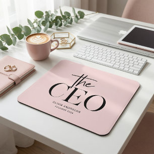 Alfombrilla de ratón personalizada rosa minimalist