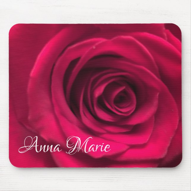Alfombrilla de ratón personalizada Rosa Roja (Frente)