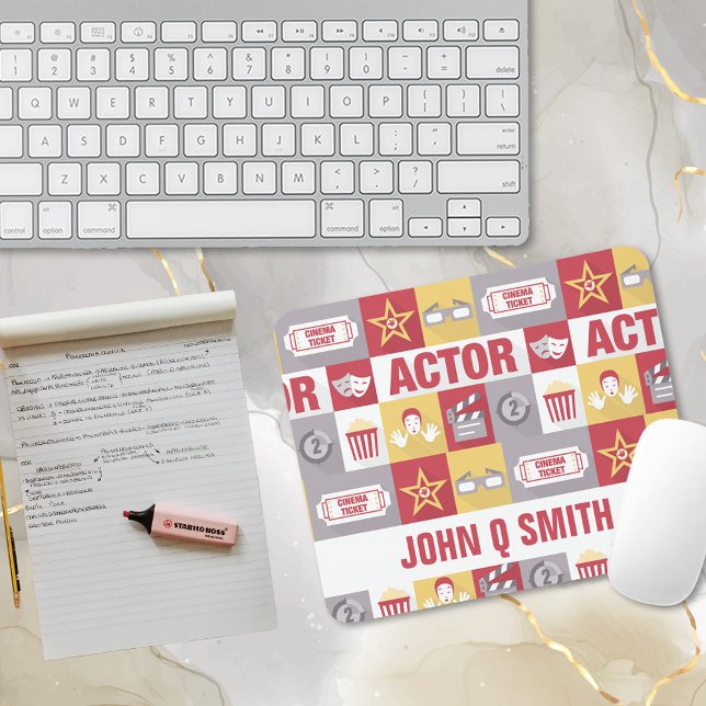 Alfombrilla De Ratón Personalizado Actor Pictogram・ (Subido por el creador)